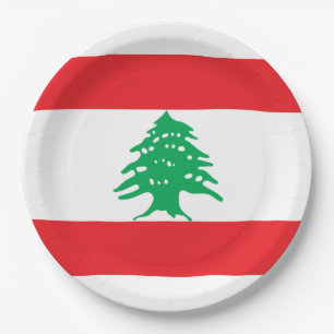 Assiettes En Carton Drapeau libanais (Drapeau libanais)