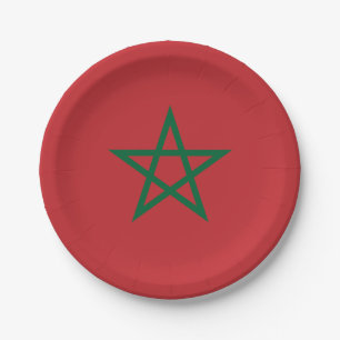 Assiettes En Carton Drapeau Maroc