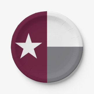 Assiettes En Carton Drapeau marron du Texas
