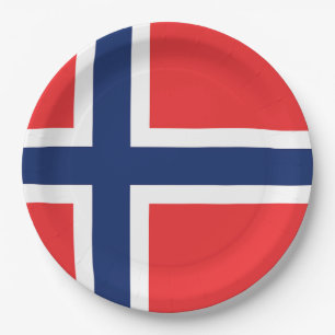 Assiettes En Carton Drapeau Norvège