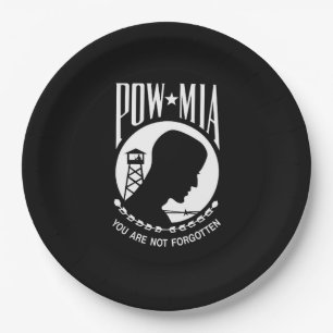 Assiettes En Carton Drapeau POW MIA : Soldats disparus de la guerre du