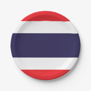 Assiettes En Carton Drapeau Thaïlande