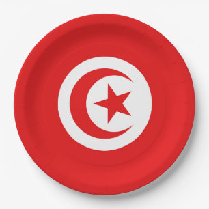 Assiettes En Carton Drapeau Tunisie