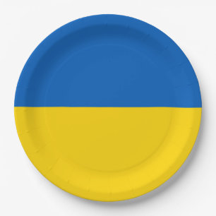 Assiettes En Carton Drapeau ukrainien (Ukraine)