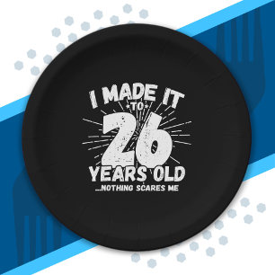 Assiettes En Carton Drôle 26e anniversaire Citation Sarcastique 26 ans