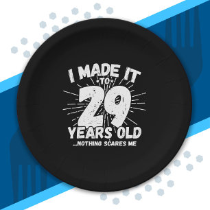 Assiettes En Carton Drôle 29e anniversaire Citation Sarcastique 29 ans