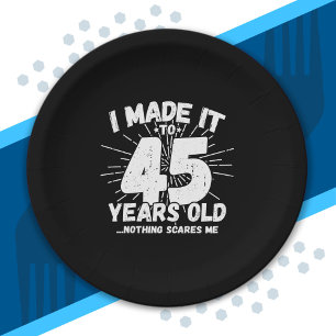 Assiettes En Carton Drôle 45e anniversaire Citation Sarcastique 45 ans