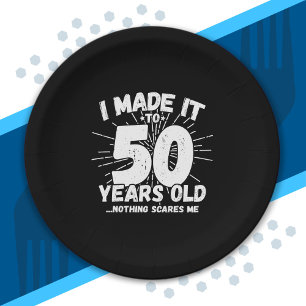 Assiettes En Carton Drôle 50e Anniversaire Citation Sarcastique 50 ans