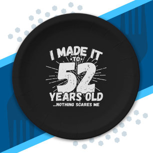 Assiettes En Carton Drôle 52ème Anniversaire Citation Sarcastique 52 A