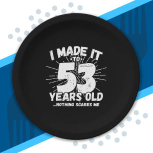 Assiettes En Carton Drôle 53ème anniversaire Citation Sarcastique 53 a