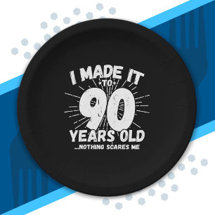 Assiettes En Carton Drôle 90e Anniversaire Citation Sarcastique 90 Ann
