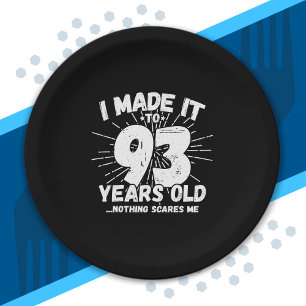 Assiettes En Carton Drôle 93ème anniversaire Citation Sarcastique 93 a