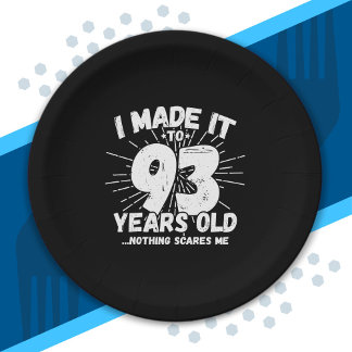 Assiettes En Carton Drôle 93ème anniversaire Citation Sarcastique 93 a