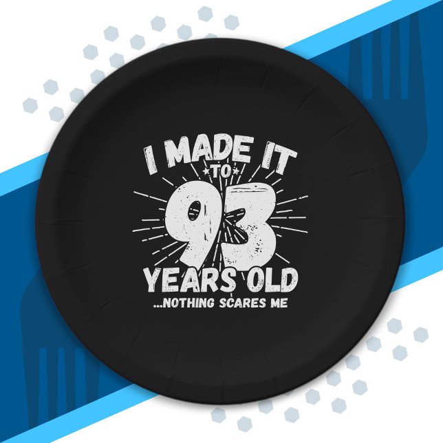 Assiettes En Carton Drôle 93ème anniversaire Citation Sarcastique 93 a (Créateur téléchargé)