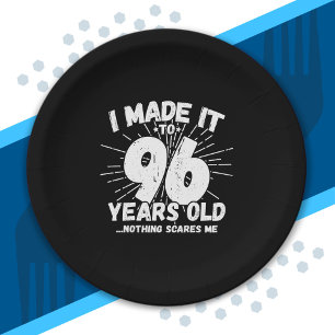 Assiettes En Carton Drôle 96ème Anniversaire Citation Sarcastique 96 A
