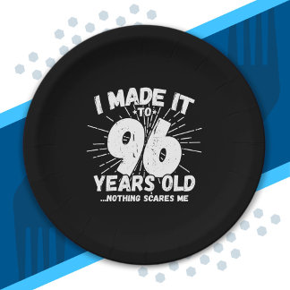 Assiettes En Carton Drôle 96ème Anniversaire Citation Sarcastique 96 A