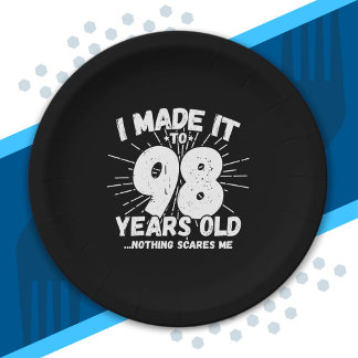 Assiettes En Carton Drôle 98ème Anniversaire Citation Sarcastique 98 A