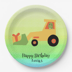 Assiettes En Carton Drôle dinosaure camion camion camion camion de fêt