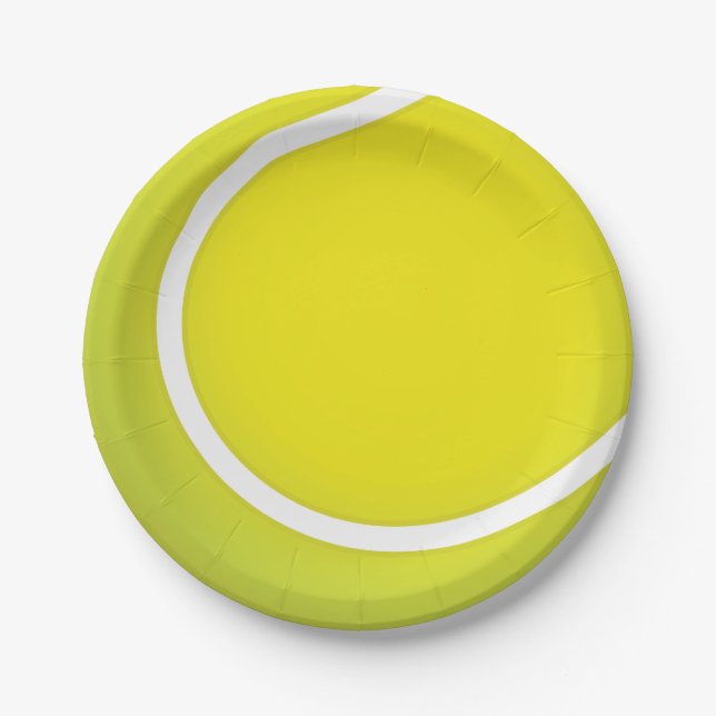 Assiettes En Carton Du tennis. Tennis est un matelas en racket. (Devant)