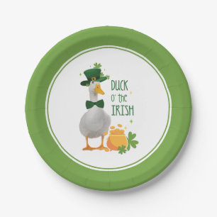 Assiettes En Carton Duck o'the Irish St. Patricks Day Papier Plaques