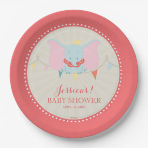 Assiettes En Carton Dumbo   Baby shower fille