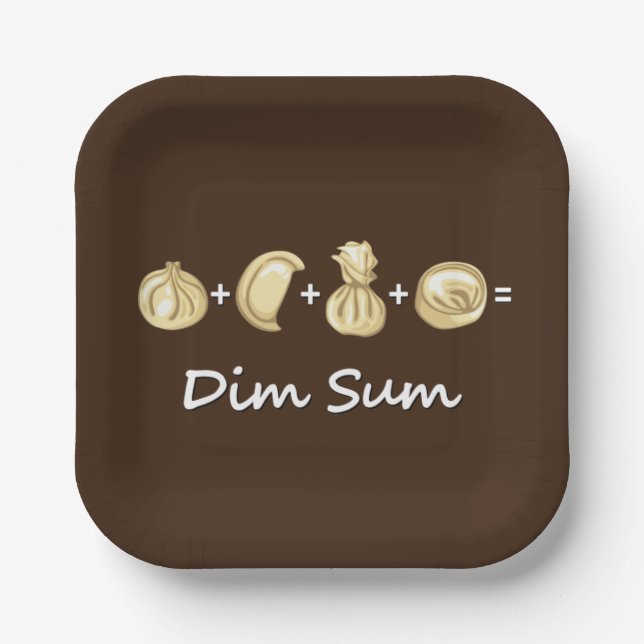 Assiettes En Carton Dumpling + Dumpling + Dumpling Equals Dim Sum (Recto)