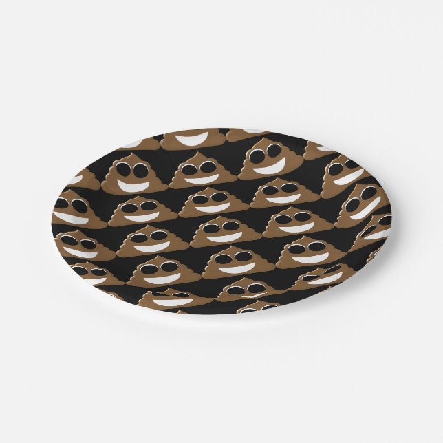 Assiettes En Carton Dunette drôle Emoji (Angle)