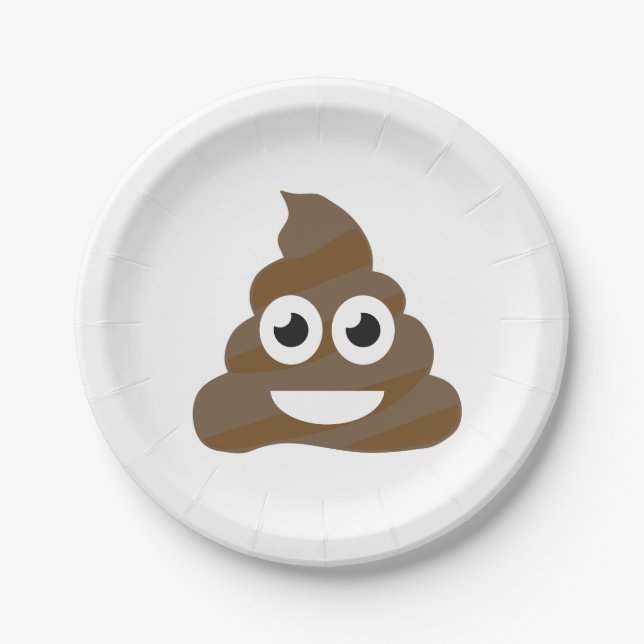 Assiettes En Carton Dunette mignonne drôle Emoji (Devant)
