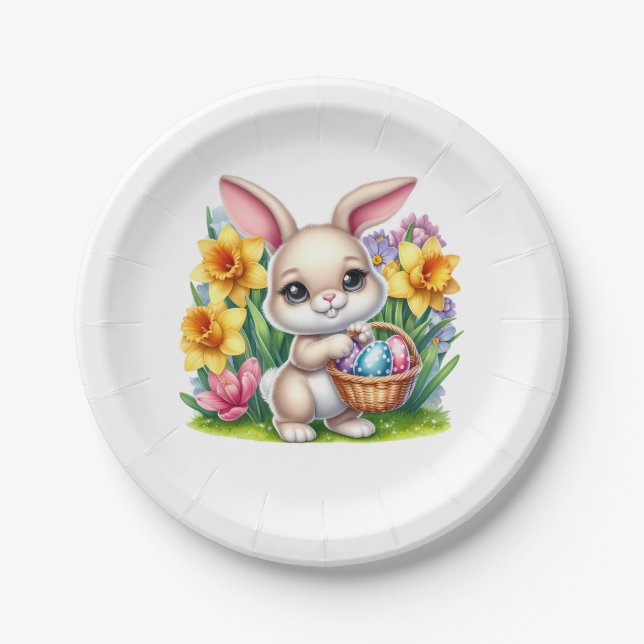 Assiettes En Carton Easter Bunny  (Devant)