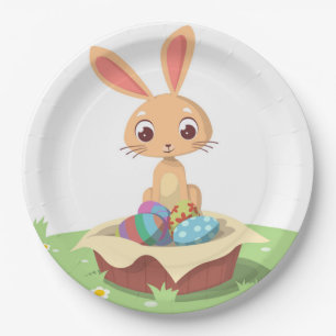 ASSIETTES EN CARTON EASTER BUNNY