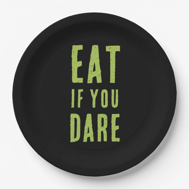 Assiettes En Carton Eat If You Dare | Spooky Funny Halloween Party (Devant)