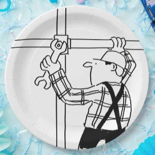 Assiettes En Carton Échafaudage avec échafaudage