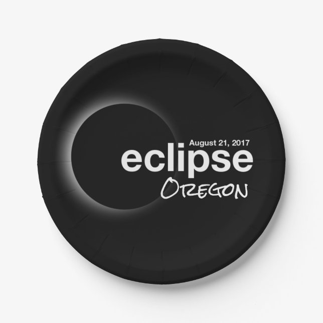 Assiettes En Carton éclipse 2017 Oregon (Devant)