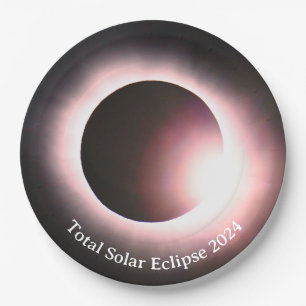 Assiettes En Carton éclipse solaire 2024, 8 avril