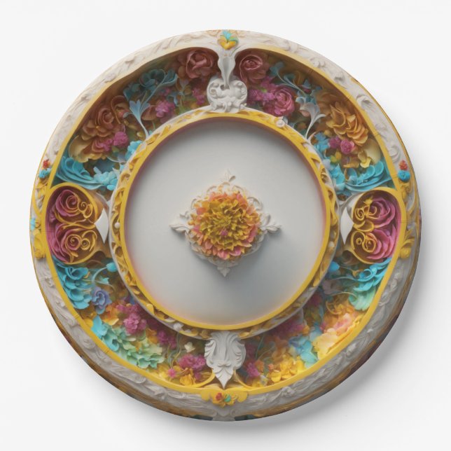 Assiettes En Carton Eco Chic : Plaques de papier durables pour chats é (Devant)