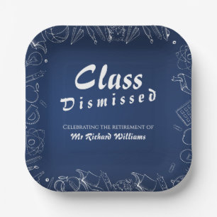 Assiettes En Carton École de retraite Classe d'enseignant Parti rejeté