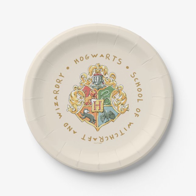 Assiettes En Carton École de sorcellerie et de magie HOGWARTS™ (Devant)