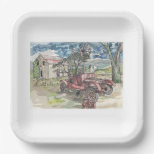 Assiettes En Carton Écratère de poulet