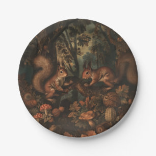 Assiettes En Carton Écureuils - Plaques de papier rond