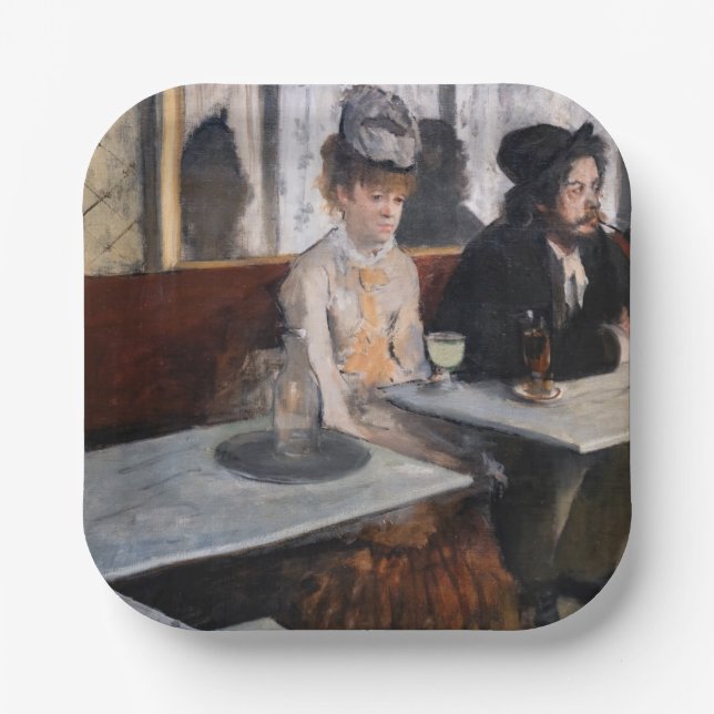 Assiettes En Carton Edgar Degas - Dans un café / L'Absinthe (Recto)