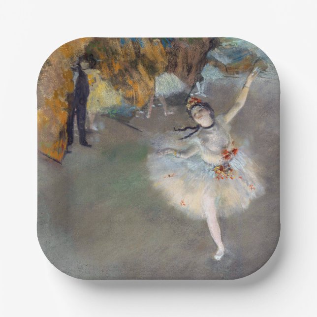 Assiettes En Carton Edgar Degas - L'Étoile / Danseur sur scène (Recto)