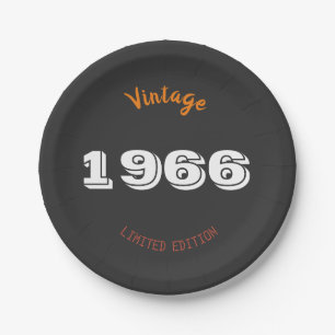 Assiettes En Carton Édition limitée pour les 60 ans - Vintage 1966