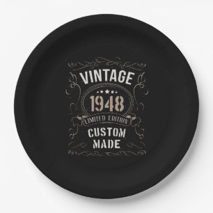 Assiettes En Carton Édition limitée vintage 1948 sur mesure
