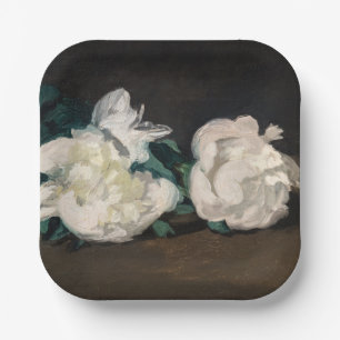 Assiettes En Carton Edouard Manet - Branche des pivoines blanches, sec