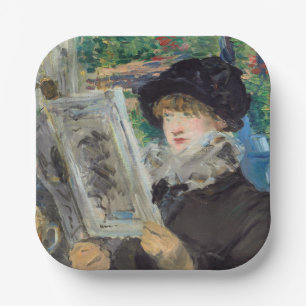 Assiettes En Carton Edouard Manet - Femme lisant