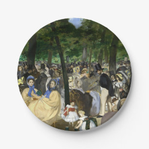 Assiettes En Carton Edouard Manet - Musique dans les jardins des Tuile