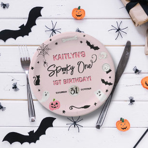 Assiettes En Carton ÉFFRAYANT ! Filles Halloween 1er fête d'anniversai