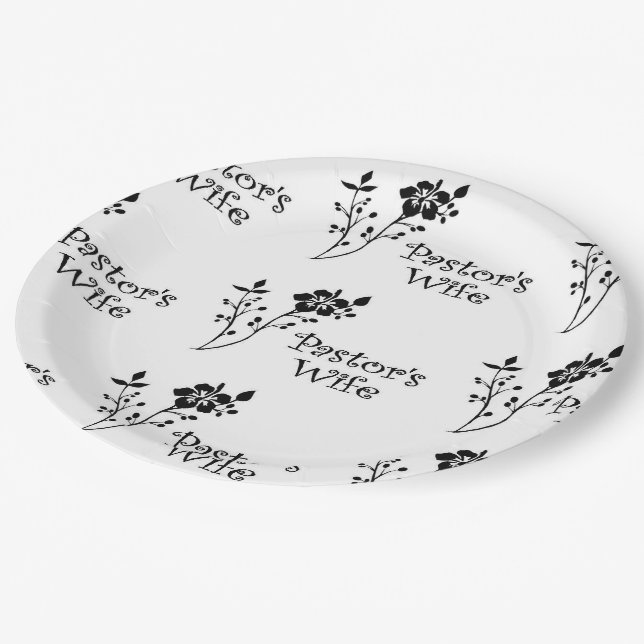 Assiettes En Carton Élégance de la femme pastorale (Angle)