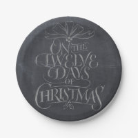 Élégant 12 jours de calligraphie de Noël