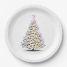 élégant arbre de noël aux lumières étincelantes